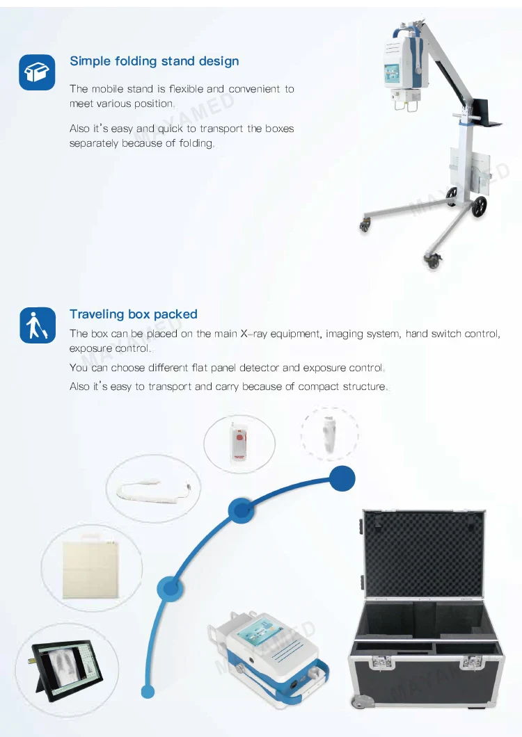 MY-D049R Mobile Digital Radiography X Ray System baggage portable x-ray machine DR equipment price for sale